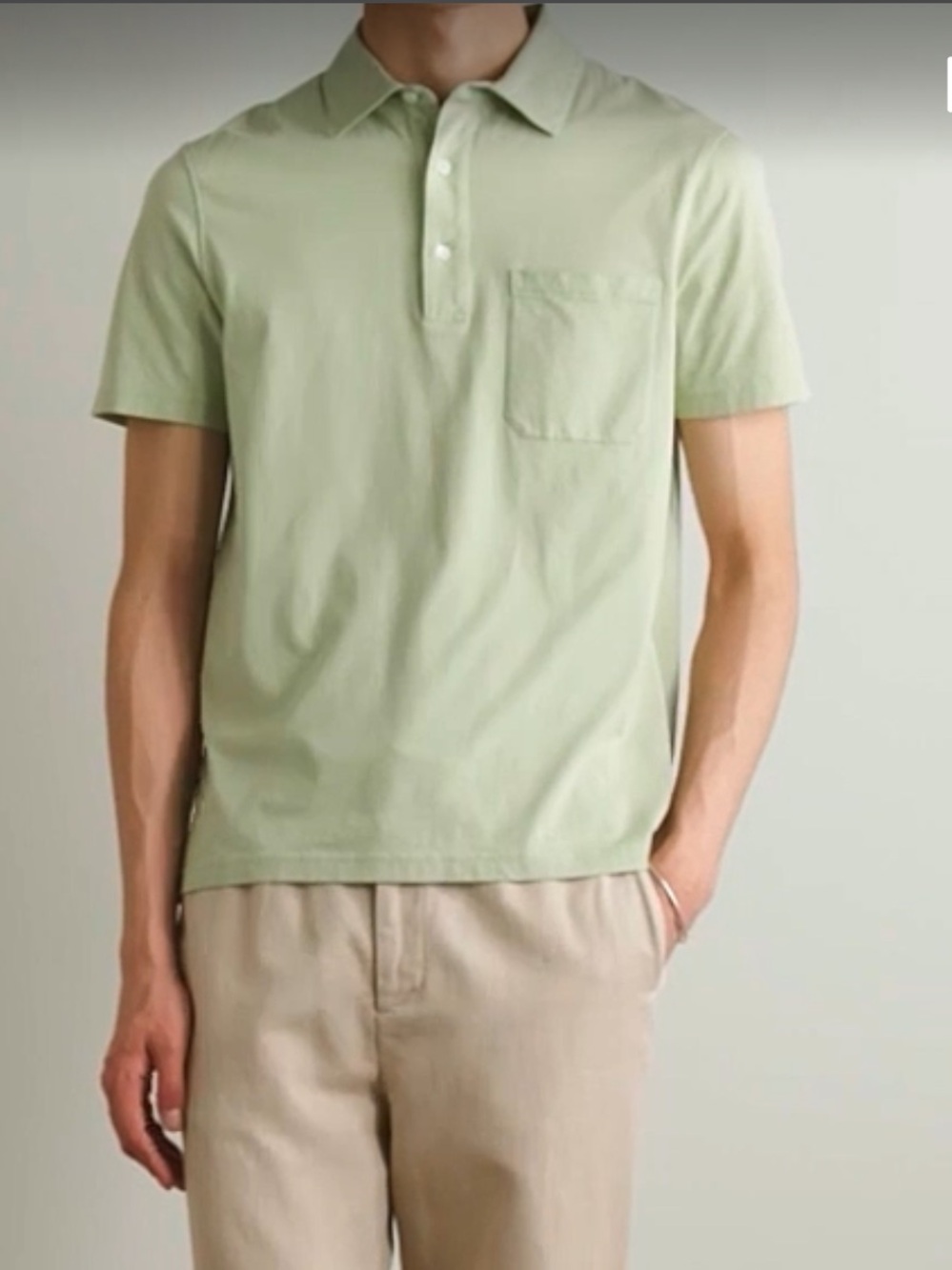 Mr Porter Classic Cotton Polo Shirt Spring Green Size Small Lightweight Casual